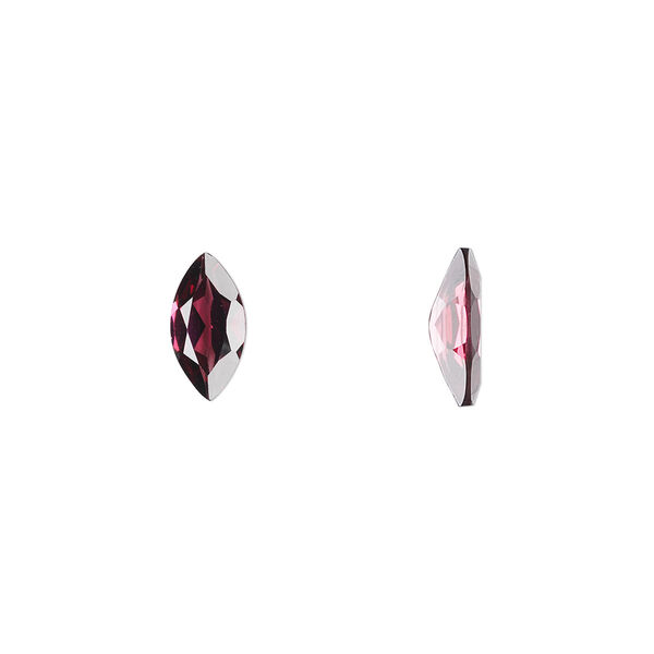 Rhodolite garnet 1pkg1, hand-cut faceted marquise gem natural 10x5mm image number 0
