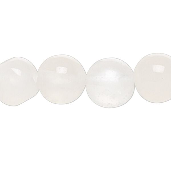 White moonstone 1pkg1, hand-cut round bead natural 15.5-16 inch 4mm image number 0