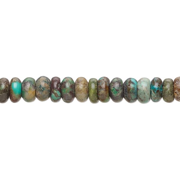 Turquoise 1pkg1, rondelle bead 15.5-16 inch 6x2mm-7x4mm image number 0