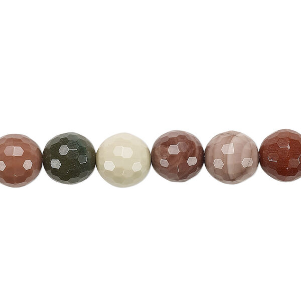 Imperial jasper 1pkg1, faceted round bead natural 8 inch 8mm image number 0