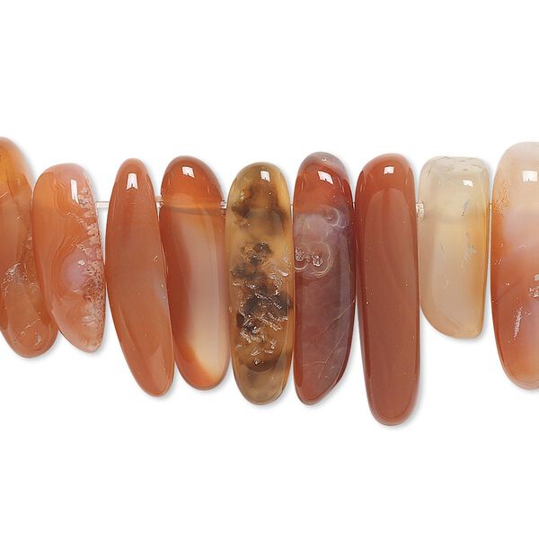 Red agate 1pkg1, top-drilled Hawaiian chip bead 15.5-16 inch extra-large image number 0