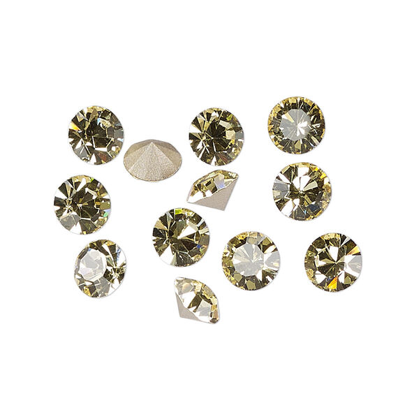 Chaton 288pk jonquil foil back, Preciosa MAXIMA Czech crystal rhinestone 6.14-6.32mm 15-cut faceted round SS29 image number 0
