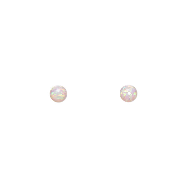 Bead, "opal" (silica and epoxy) (man-made), pink, 4mm round. Sold per pkg of 2. image number 0