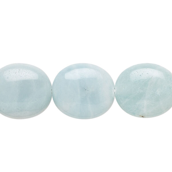Amazonite 1pkg1, flat oval bead natural 15.5-16 inch 16x14mm image number 0