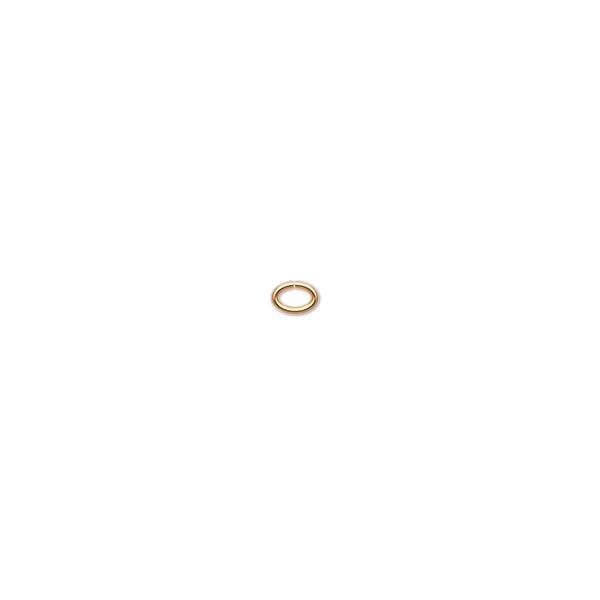 Jump ring, gold-plated brass, 3.5x2.5mm oval, 2.1x1.1mm inside diameter, 22 gauge. Sold per pkg of 100. image number 0