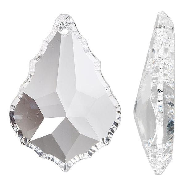 Suncatcher 48pk clear, Asfour Crystal 37x26mm top-drilled faceted baroque image number 0