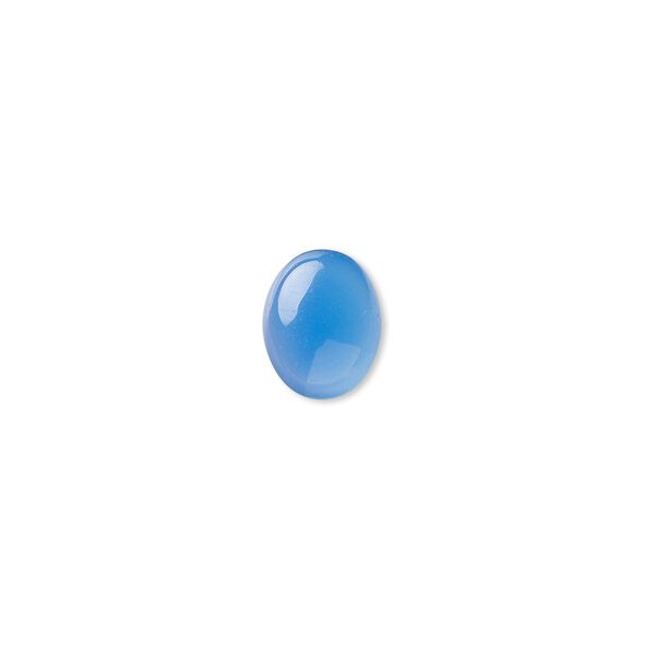 Blue agate 1pkg6, calibrated oval cab B- grade, 10x8mm image number 0