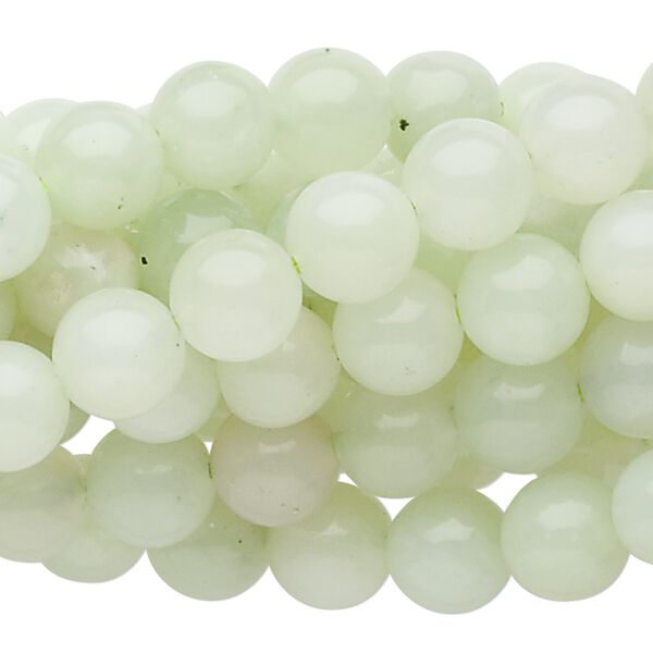 Sea green new "jade" 1pkg10, round bead natural 15.5-16 inch 8mm image number 0
