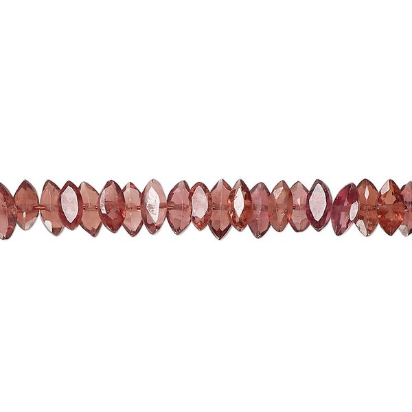 Rhodolite garnet / garnet 1pkg1, hand-cut faceted puffed marquise bead natural 14 inch 5x3mm-7x4mm image number 0