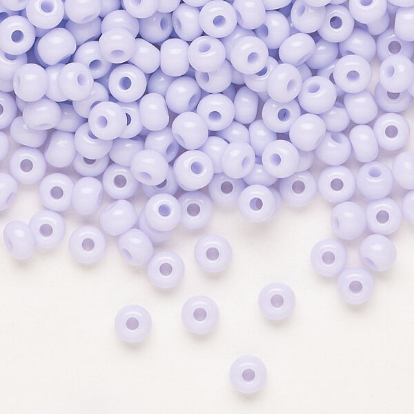 Seed bead, Preciosa Ornela Czech glass, pkg/50g, #6 rocaille, opaque lilac, (23420). image number 0