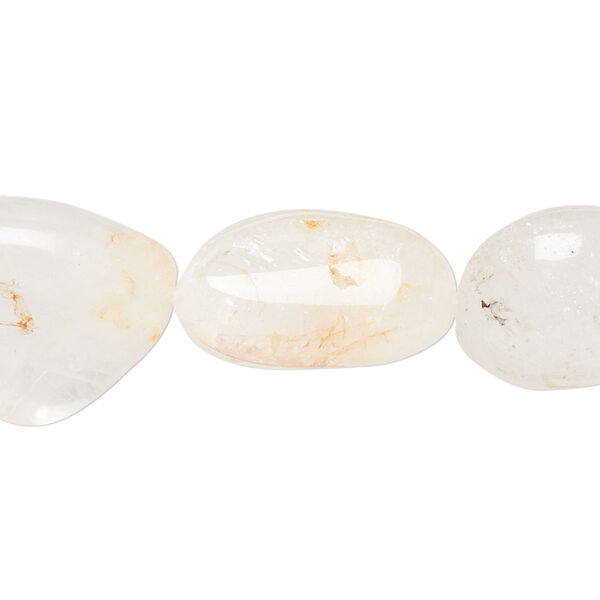 Quartz crystal 1pkg1, nugget bead natural 14 inch graduated mini to large image number 0