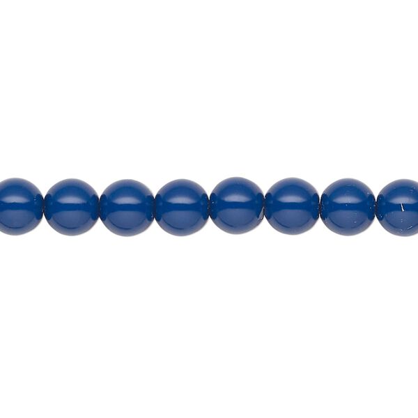 Pearl 200pk navy blue, Preciosa Czech crystal 6mm round image number 0