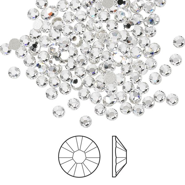 Flat back 144pk crystal foil back, Crystal Passions® 2.5-2.7mm rose round SS9 2058 image number 0