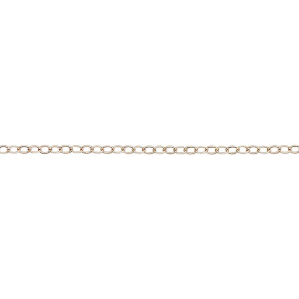 Chain, 14Kt rose gold-filled, 1.7mm flat cable. Sold per 5-foot spool. image number 0