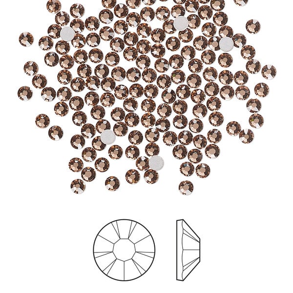 Flat back 1pkg144, dusty rose foil back Preciosa MAXIMA Czech crystal rhinestone 2.1-2.3mm chaton rose round SS7 image number 0