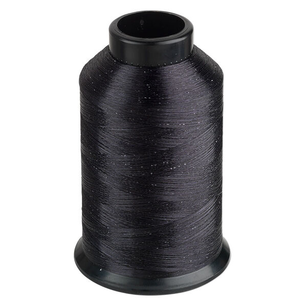 Thread, Nymo®, nylon, black, size OO. Sold per 3-ounce spool. image number 0