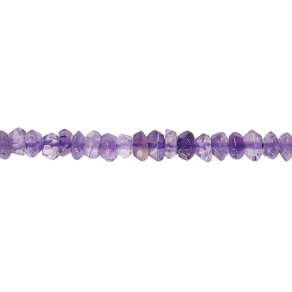 Amethyst 1pkg1, hand-cut faceted rondelle bead 13 inch 3x1mm-5x3mm image number 0