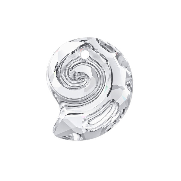 Drop 1pk crystal, Crystal Passions® 14x12mm pendant twist shell 6731 image number 0