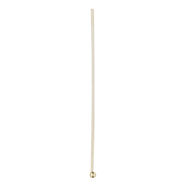 Head pin, 14Kt gold-filled, 1-1/2 inches with 1.5mm ball, 22 gauge. Sold per pkg of 4. image number 0