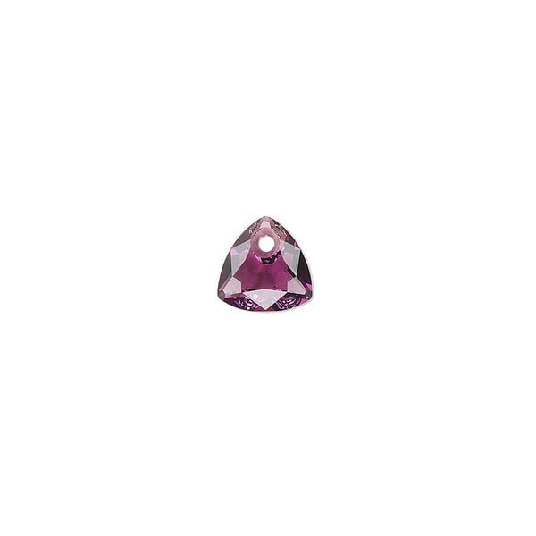 Drop 1pk amethyst, Crystal Passions® 8mm pendant trilliant cut 6434 image number 0