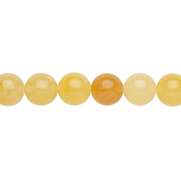 Golden "jade" 1pkg1, round bead natural 15.5-16 inch 8mm image number 0