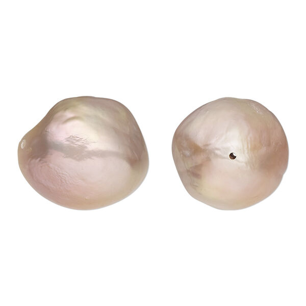 Pearl, cultured freshwater (natural), mauve, 19x16mm-20x17mm baroque, C grade, Mohs hardness 2-1/2 to 4. Sold individually. image number 0