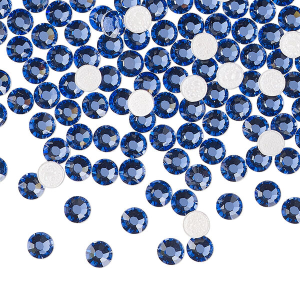 Flat back 144pk blue violet foil back, Preciosa MAXIMA Czech crystal hotfix rhinestone 3.8-4mm chaton rose round SS16 image number 0