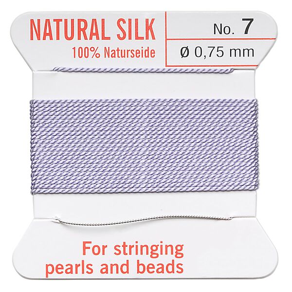 Thread, Griffin, silk, lilac, size #7. Sold per 2-meter card (approximately 78 inches). image number 0