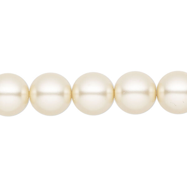 Pearl 10pk creamrose, Preciosa Czech crystal 10mm round image number 0
