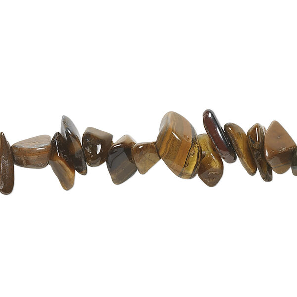 Tigereye 1pkg1, chip bead natural B grade, 32 inch medium image number 0