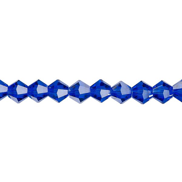 Bead 1pk translucent cobalt blue, Celestial Crystal® 6mm bicone 15.5-16 inch image number 0