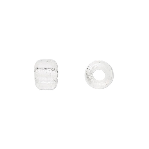 Bead, glass, clear, 9x7mm crow. Sold per pkg of 100. image number 0