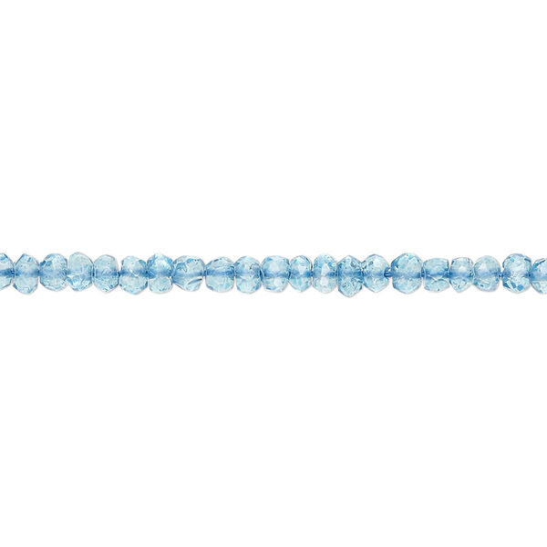 Quartz crystal 1pkg1, hand-cut faceted rondelle bead 13 inch 3x2mm-4x2mm image number 0