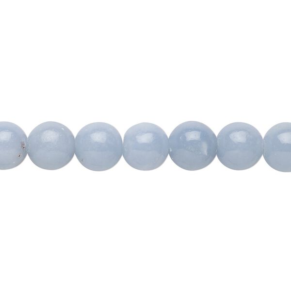 Angelite 1pkg1, round bead 15.5-16 inch 8mm image number 0