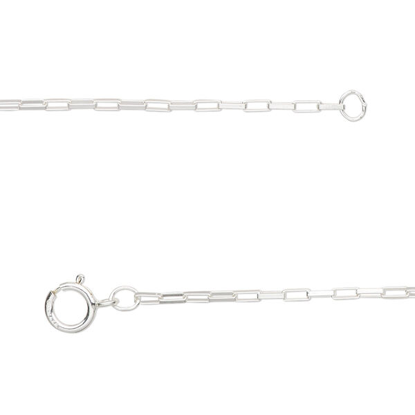 Chain, Gossamer™, sterling silver, 1.2mm elongated Venetian box, 16 inches with springring clasp. Sold individually. image number 0