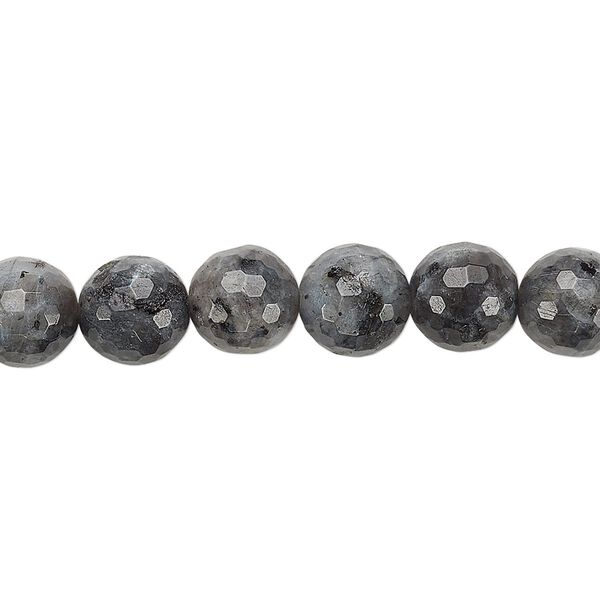 Blue labradorite 1pkg1, faceted round bead natural 8 inch 8mm image number 0