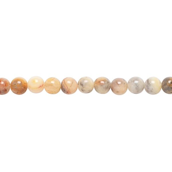Crazy lace agate 1pkg1, round bead natural 15.5-16 inch 4mm image number 0