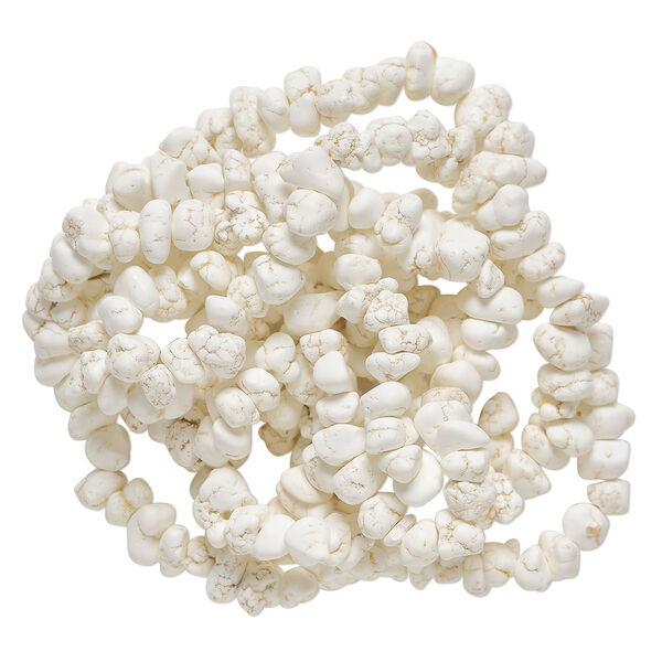 Magnesite 1pkg1, chip / pebble bead natural 32 inch small to medium / small to medium image number 0