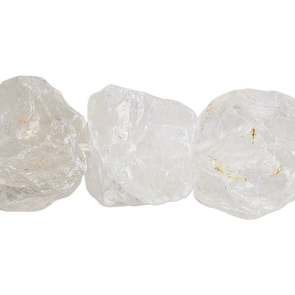 Quartz crystal 1pkg1, rough nugget bead natural 15.5-16 inch medium image number 0