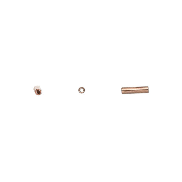 Bead, copper, 6.5x1.5mm tube. Sold per pkg of 100. image number 0