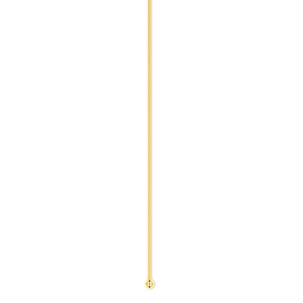 Head pin, gold-plated brass, 2 inches with 1.5mm ball, 23 gauge. Sold per pkg of 10. image number 0