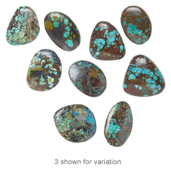 Turquoise 1pkg3, freeform focal mix 30x24mm-65x45mm image number 0