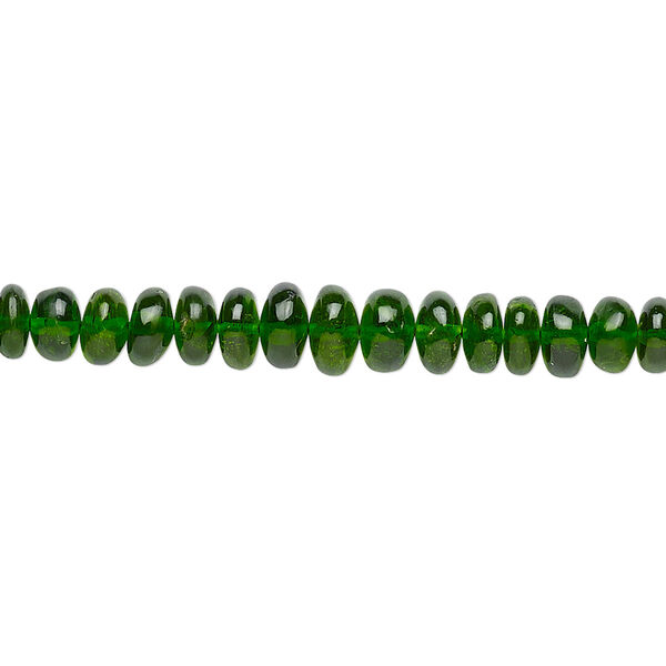 Chrome diopside 1pkg1, hand-cut rondelle bead natural 8 inch graduated 4x2mm-6x3mm image number 0