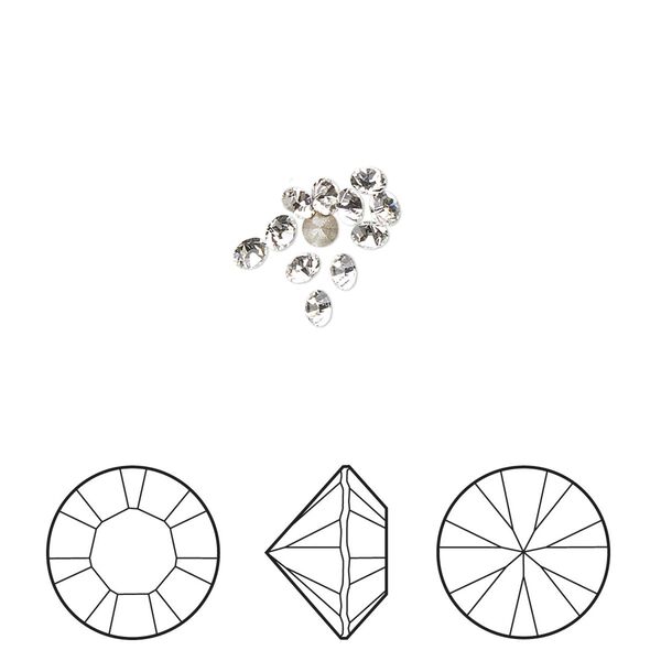 Chaton 12pk crystal foil back, Crystal Passions® 2mm round PP18 1028 image number 0