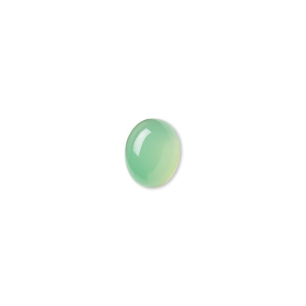 Green chalcedony 1pkg2, calibrated oval cab 10x8mm image number 0