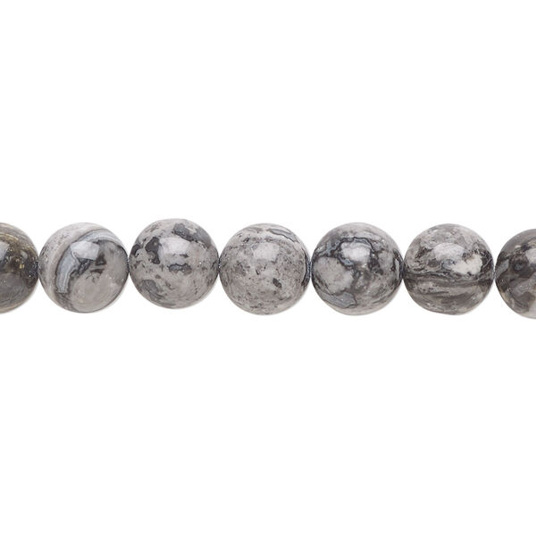 Silver crazy lace agate 1pkg1, round bead natural 15.5-16 inch 8mm image number 0
