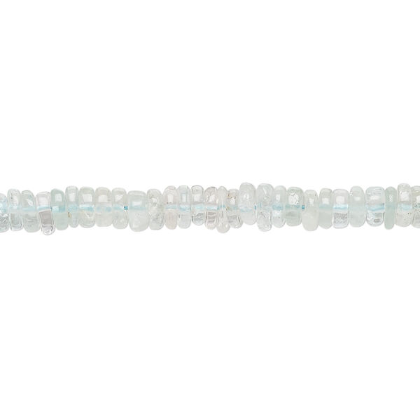 Aquamarine 1pkg1, hand-cut rondelle bead 8 inch 4x1-5x2mm image number 0