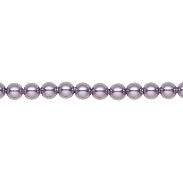 Pearl 500pk light amethyst pearl, Swarovski® 4mm round 5810 image number 0