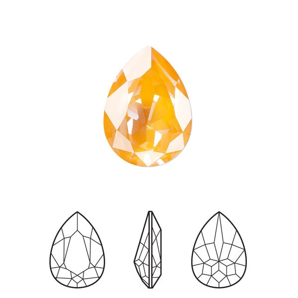 Fancy stone 48pk crystal mango ignite LacquerPRO, Swarovski® 18x13mm pear 4320 image number 0