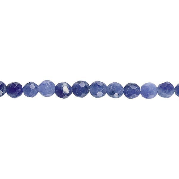 Sodalite 1pkg1, faceted round bead natural 15.5-16 inch 4mm image number 0